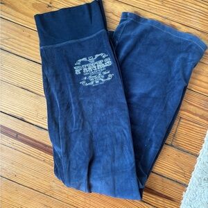 Y2K PINK Love & Rock n Roll Velour Sweatpants